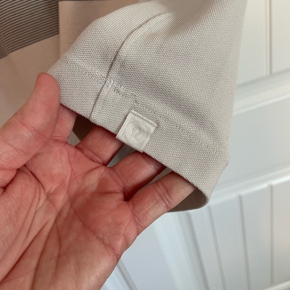 Lululemon Tech Pique Polo Statement Stripe Vapor Asphalt Grey size XL - Picture 6 of 10